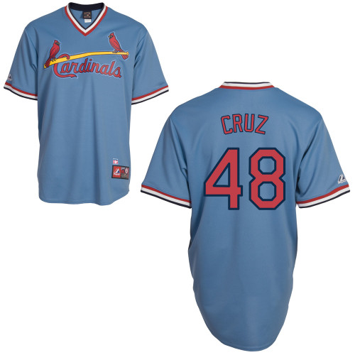 Tony Cruz #48 mlb Jersey-St Louis Cardinals Women's Authentic Blue Road Cooperstown Baseball Jersey